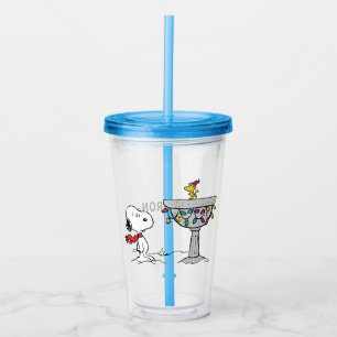 Vaso Acrílico Cacahuetes Baño de aves congelado Snoopy & Woods