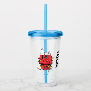 Vaso Acrílico Cacahuetes   Casa de perros de Snoopy con luces