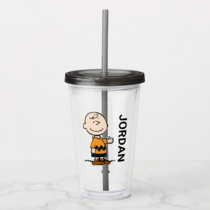 Vaso Acrílico Cacahuetes   Charlie Brown Añadir tu nombre