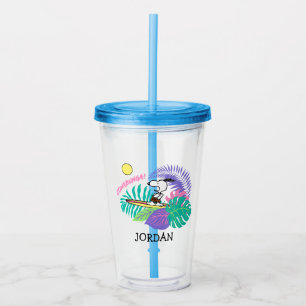 Vaso Acrílico Cacahuetes   Cowabunga Snoopy   Añadir su nombre