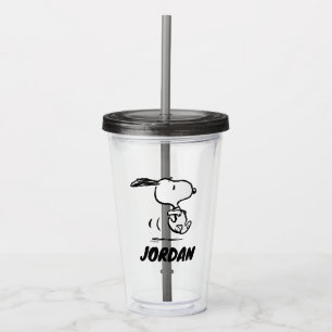 Vaso Acrílico Cacahuetes   Ejecución de Snoopy   Añadir su nombr