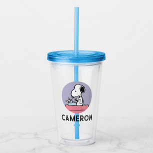Vaso Acrílico Cacahuetes   Esnoopia en la máquina de escribir