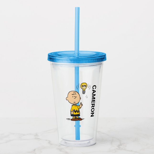 Vaso Acrílico Cacahuetes | Idea de Charlie Brown sobre la bombil (Anverso)