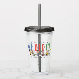 Vaso Acrílico Cacahuetes Lo Hicimos Graduación Frase Divertida S