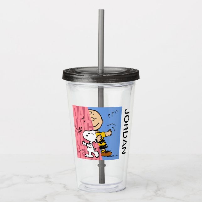 Vaso Acrílico Cacahuetes | Media danza Snoopy y Charlie Brown (Anverso)