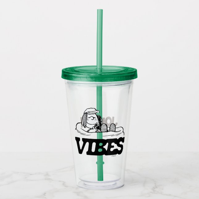 Vaso Acrílico Cacahuetes | Peppermint Patty Vibes (Anverso)