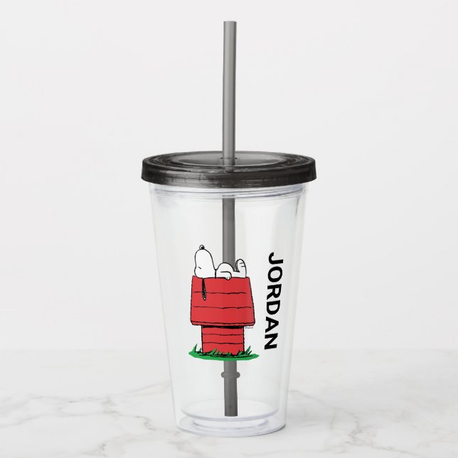 Vaso Acrílico Cacahuetes | Secuestro de Snoopy | Añadir su nombr (Anverso)