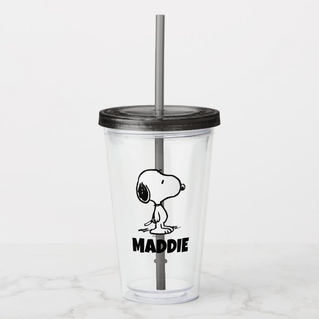 Vaso Acrílico Cacahuetes | Snoopy (Anverso)