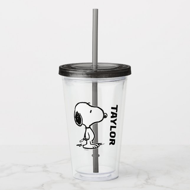 Vaso Acrílico Cacahuetes | Snoopy (Anverso)