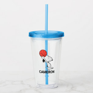 Vaso Acrílico Cacahuetes   Snoopy Basketball Hoop Shot