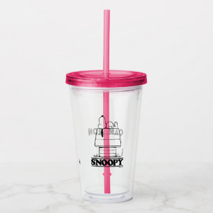 Vaso Acrílico Cacahuetes   Snoopy El Secreto De La Vida