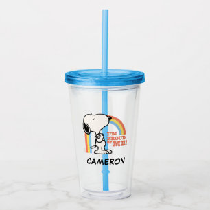Vaso Acrílico Cacahuetes   Snoopy Estoy orgulloso de mí