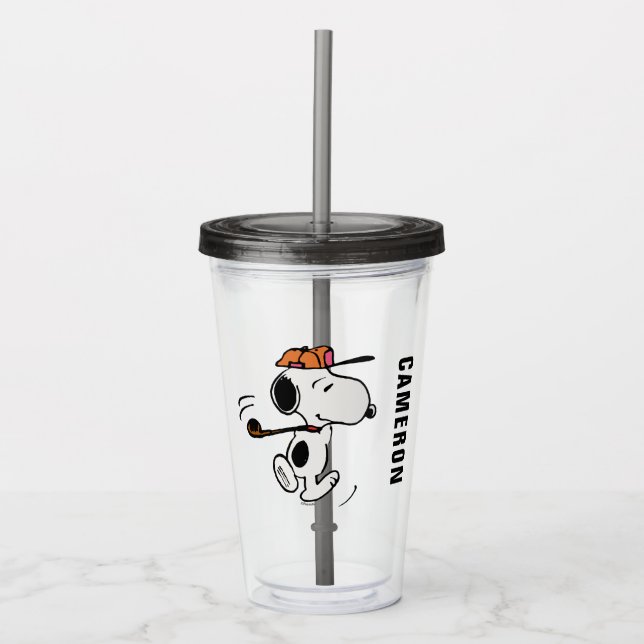 Vaso Acrílico Cacahuetes | Snoopy Golf (Anverso)