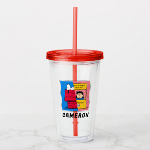 Vaso Acrílico Cacahuetes Snoopy & Lucy Half & Half
