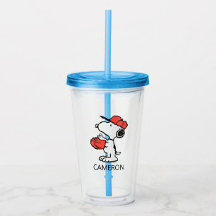Vaso Acrílico Cacahuetes   Snoopy Making the Catch