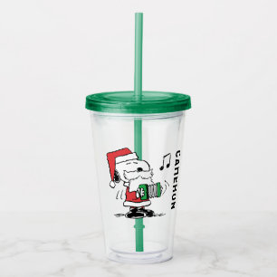 Vaso Acrílico Cacahuetes   Snoopy Santa Claus Accord