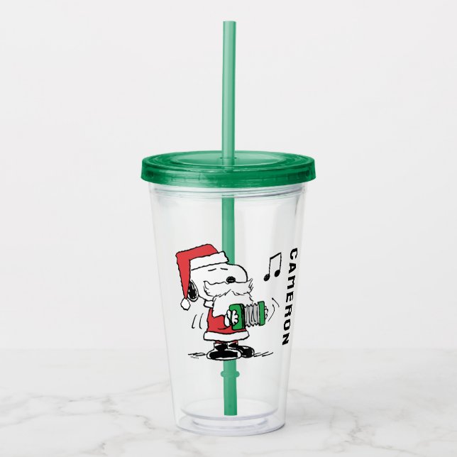 Vaso Acrílico Cacahuetes | Snoopy Santa Claus Accord (Anverso)