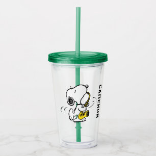 Vaso Acrílico Cacahuetes   Snoopy Saxophone Player