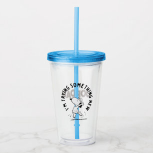 Vaso Acrílico Cacahuetes Snoopy Tramitando Algo Nuevo