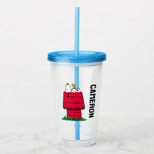 Vaso Acrílico Cacahuetes Snoopy & Woodstock Doghouse