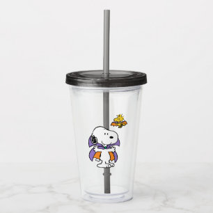 Vaso Acrílico Cacahuetes Snoopy Woodstock Vampiro Halloween