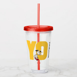 Vaso Acrílico Cacahuetes   Snoopy YO Skateboard