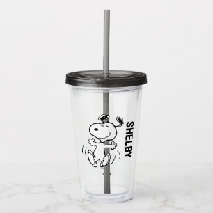 Vaso Acrílico Cacahuetes   Un baile feliz Snoopy