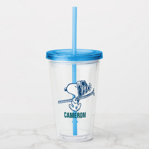 Vaso Acrílico Cacahuetes Viaje en Ski Snoopy