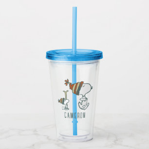 Vaso Acrílico Cacahuetes   Viaje para esquiar Snoopy & Woodstock