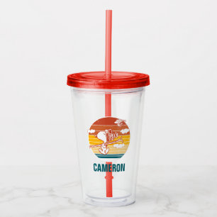 Vaso Acrílico Cacahuetes   Viaje para esquiar Snoopy & Woodstock