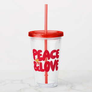 Vaso Acrílico Cacahuetes   Woodstock de paz y amor