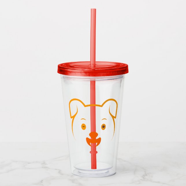 Vaso Acrílico Cachorro (Anverso)
