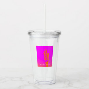 Vaso Acrílico Cactus Photo Art Travel Souvenir Arizona YEAR Fun