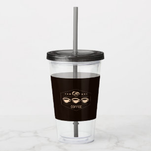 Vaso Acrílico café