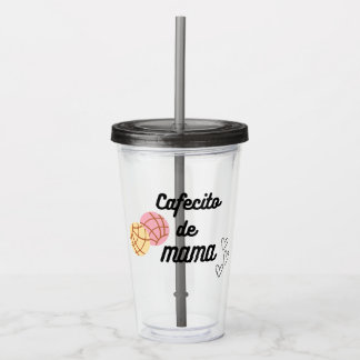 Vaso Acrílico Cafecito y conchas de Mama 