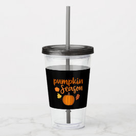 Vaso Acrílico Caída de la temporada de calabazas
