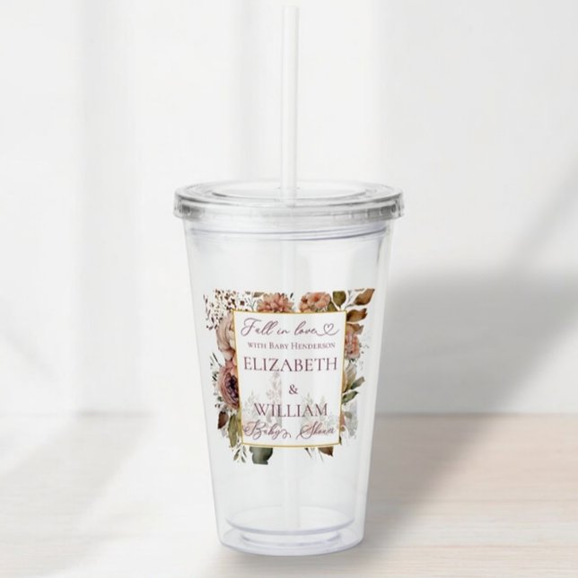 Vaso Acrílico Caída Enamorada Floral De Caída En Borgoña (Subido por el creador)