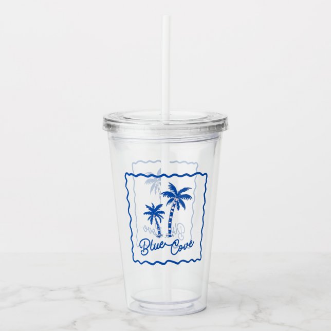 Vaso Acrílico Cala Azul (Anverso)