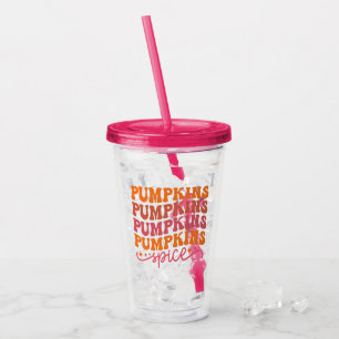 Vaso Acrílico Calabazas calabazas calabazas calabazas especias