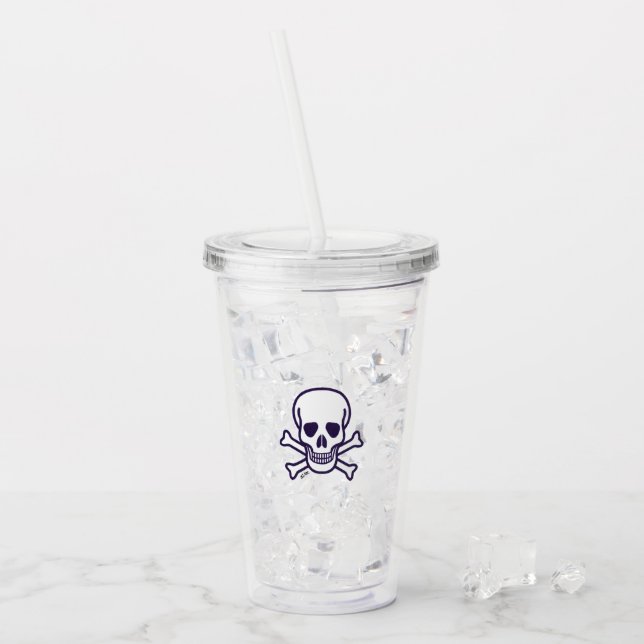 Vaso Acrílico Calavera n Huesos tumbler acrílico transparente bl (Anverso (hielo))