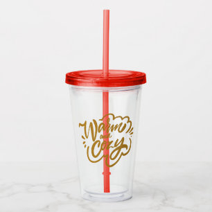 Vaso Acrílico Cálido y acogedor