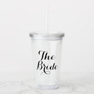 Vaso Acrílico Caligrafía de Personalizado de novias o novias