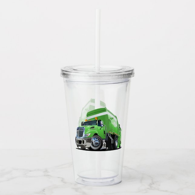 Vaso Acrílico Camión de basura personalizado (Anverso)
