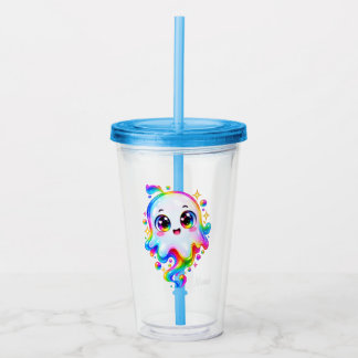 Vaso Acrílico Camiseta de Halloween con foto de fantasma lindo p
