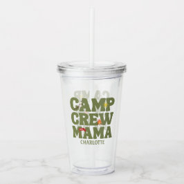 Vaso Acrílico Camp Crew Mama Kids Birthday