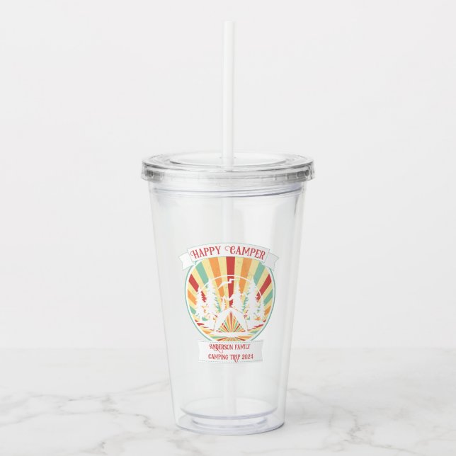Vaso Acrílico Camping de la familia de personalizables coinciden (Anverso)