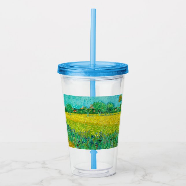 Vaso Acrílico Campo Van Gogh con irlandeses cerca de Arles (Anverso)