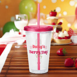 Vaso Acrílico Campos de fresa Delight Birday