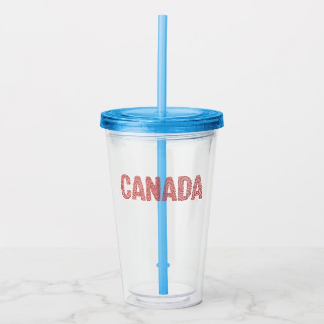 Vaso Acrílico Canada Fingerprint Graphic T-Shirt (Anverso)
