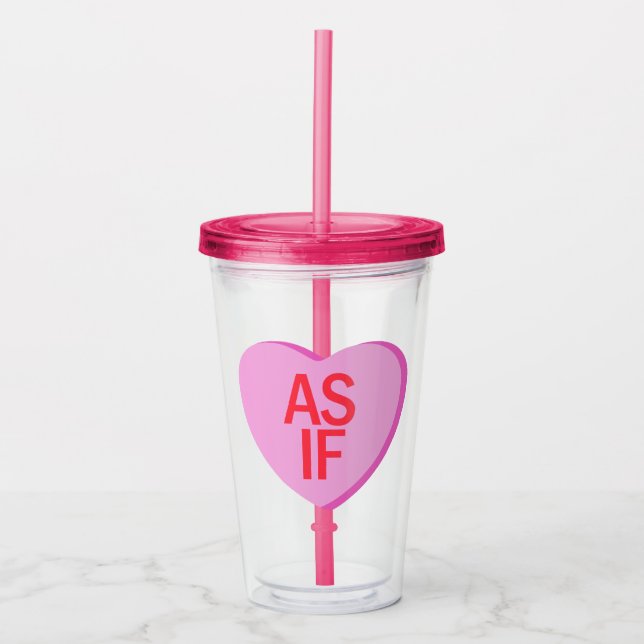 Vaso Acrílico Candy Heart - COMO SI (Anverso)